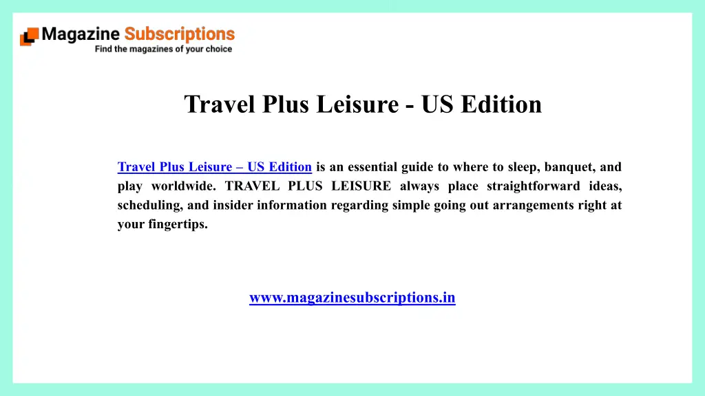 travel plus leisure us edition