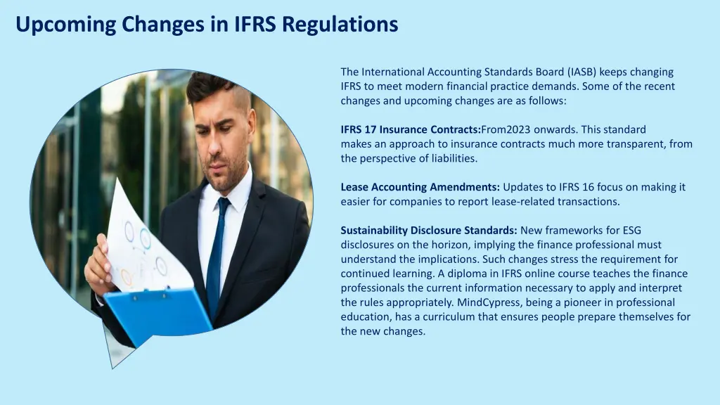 upcoming changes in ifrs regulations