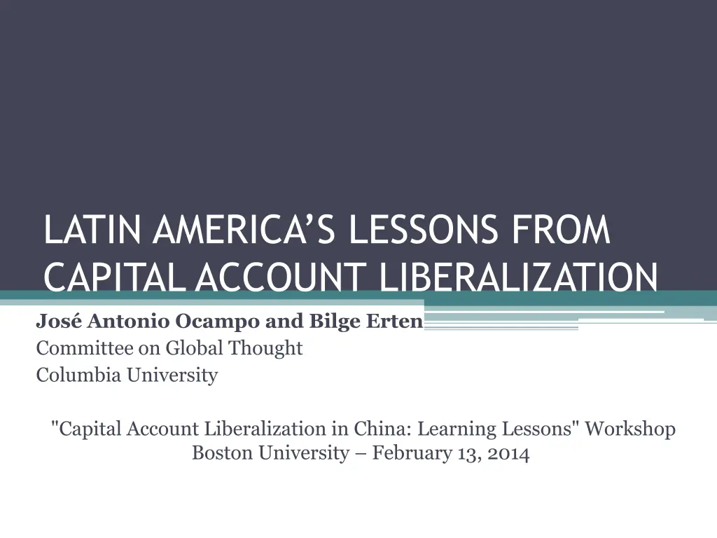 latin america s lessons from capital account 1