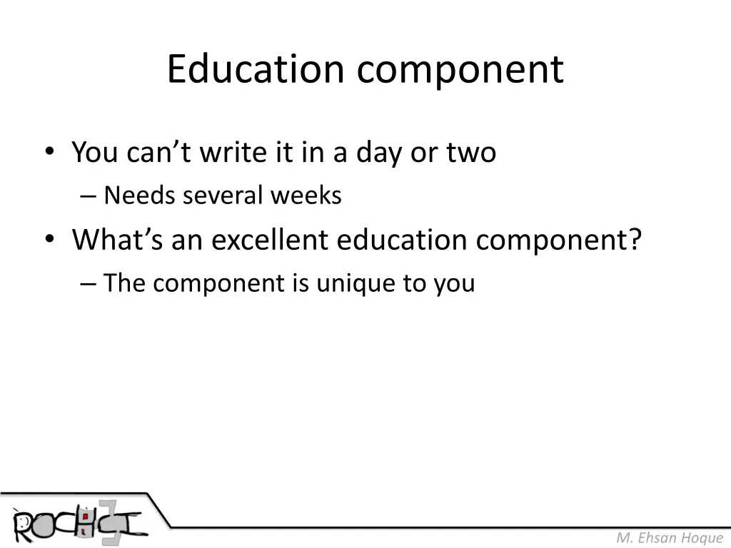 education component