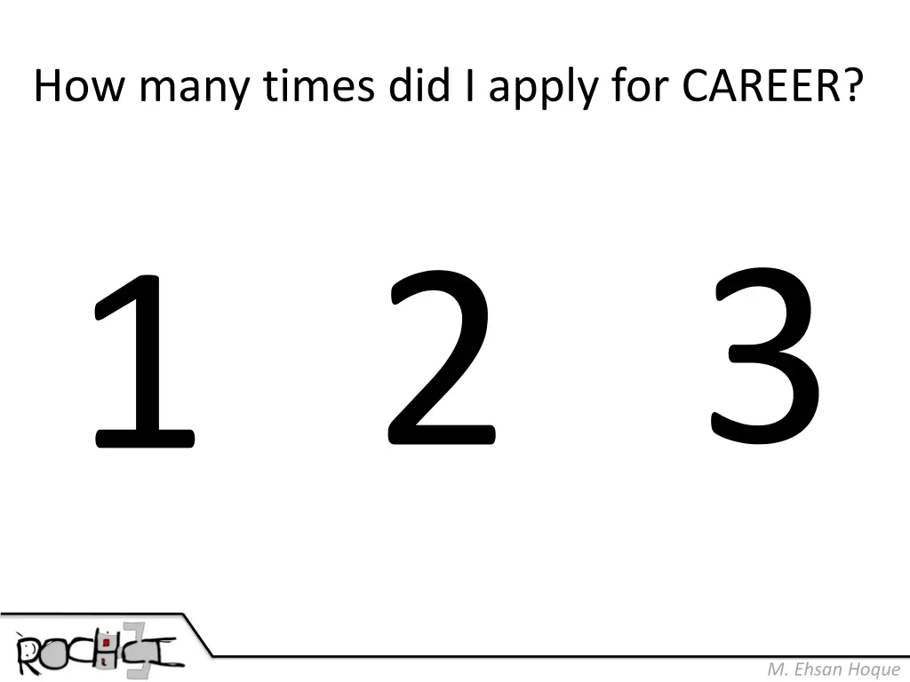 how many times did i apply for career 1 2 3