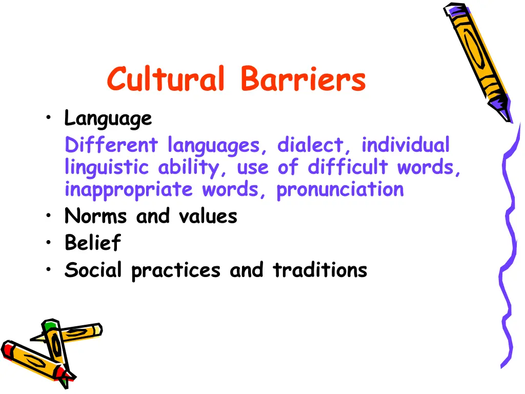 cultural barriers language different languages