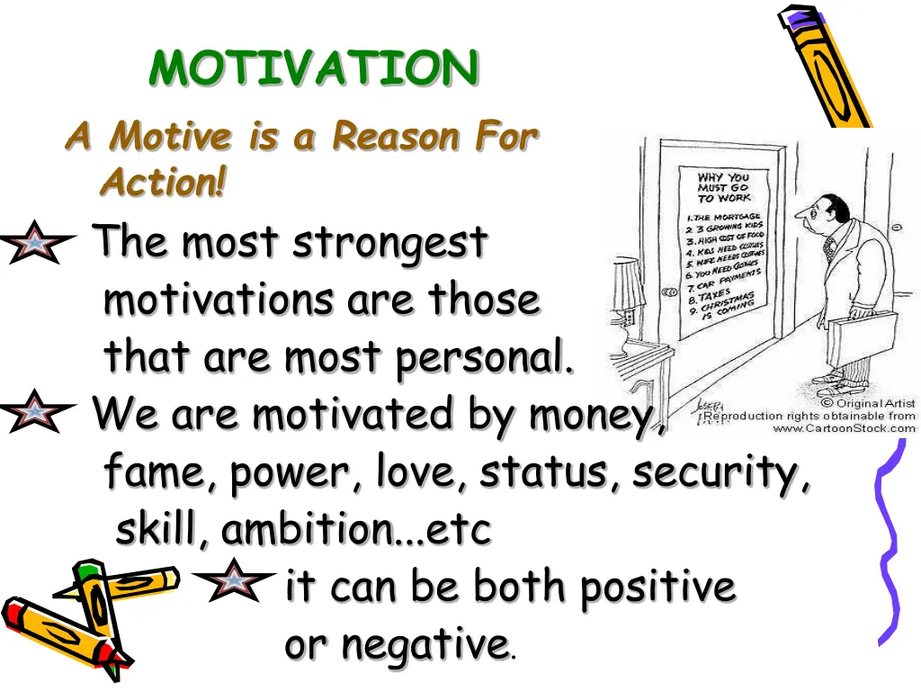 motivation a motive is a reason for action