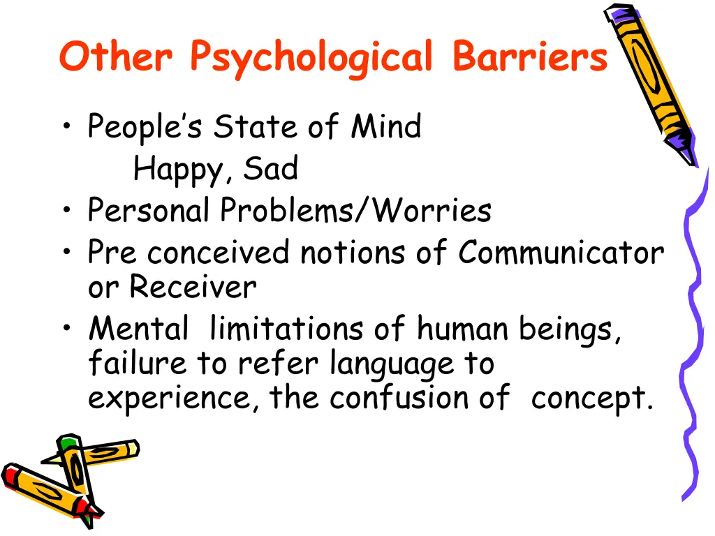 other psychological barriers