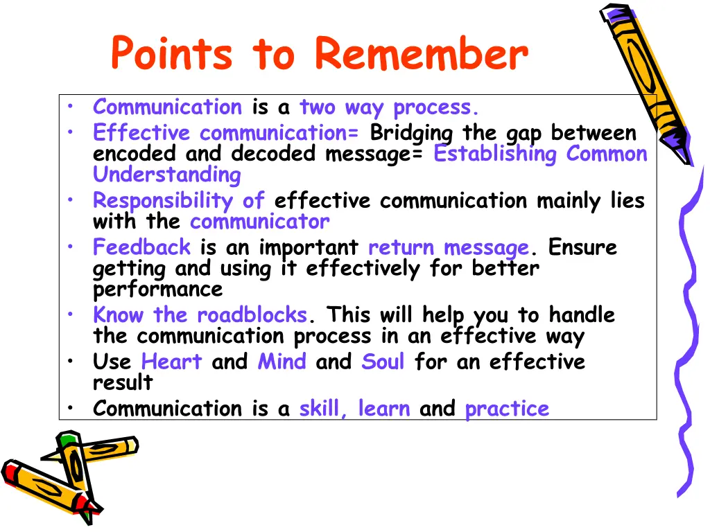 points to remember communication