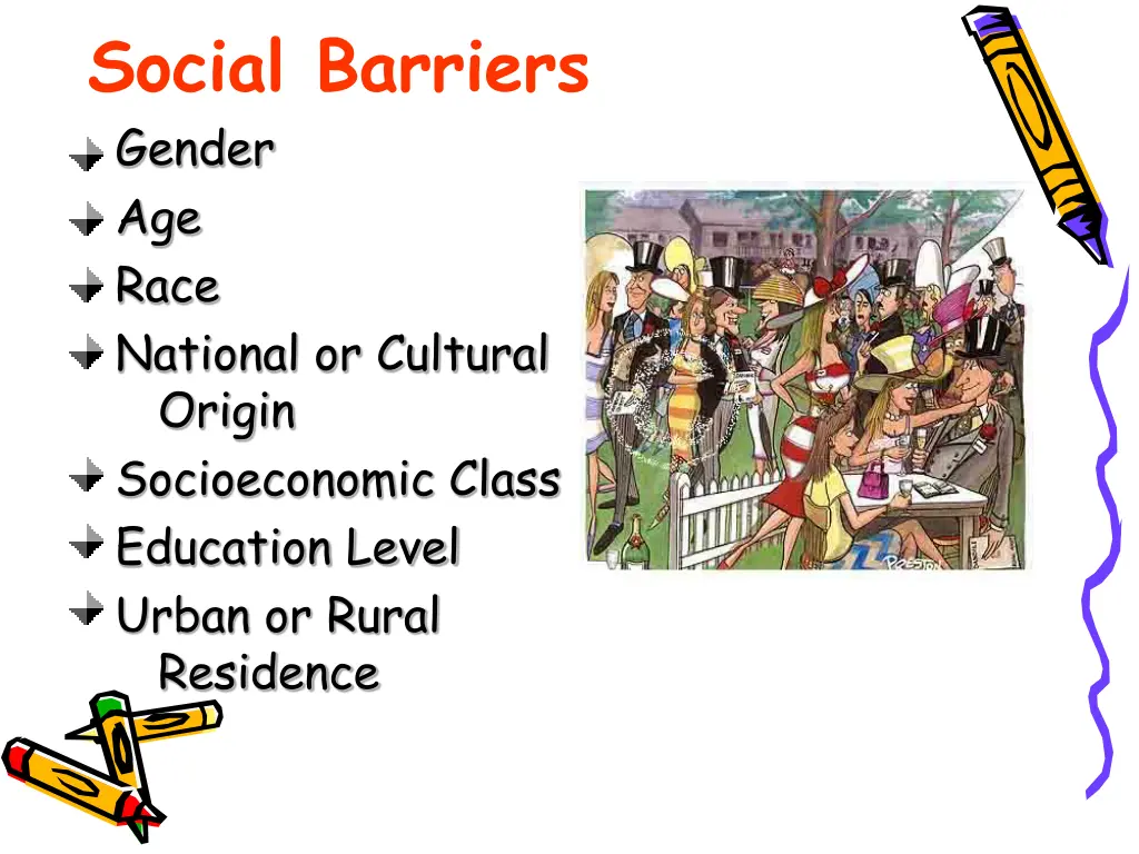 social barriers gender age race national