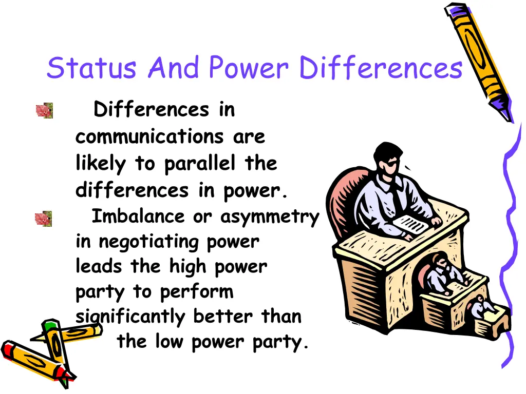 status and power differences differences