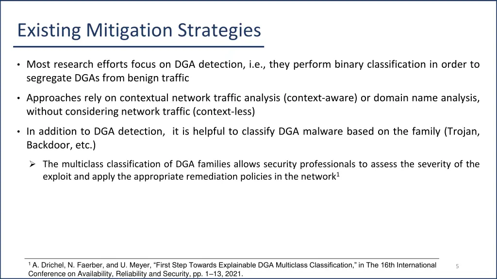 existing mitigation strategies