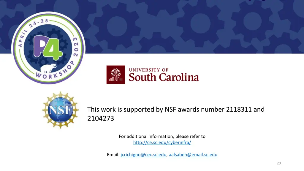 this work is supported by nsf awards number