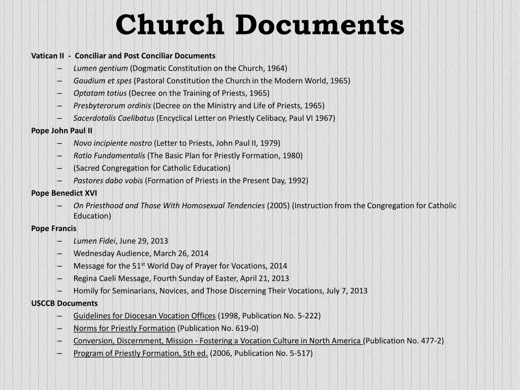 church documents