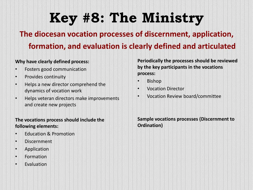 key 8 the ministry