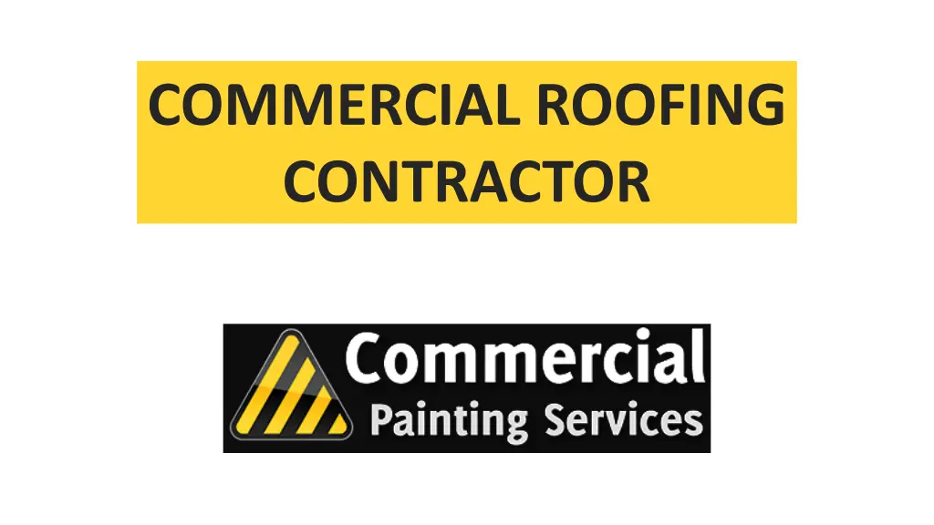 commercial roofing contractor