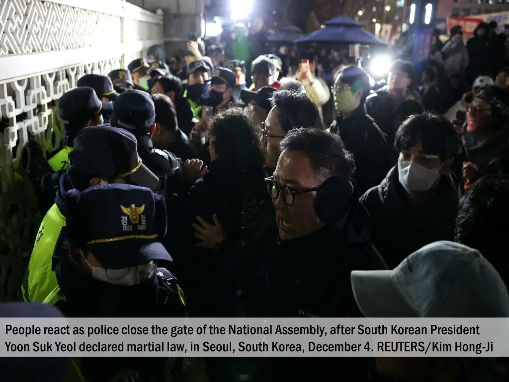 people react as police close the gate