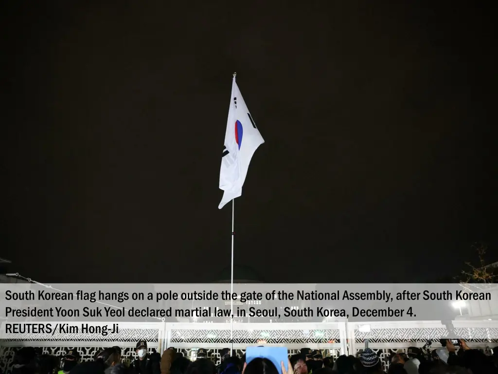 south korean flag hangs on a pole outside