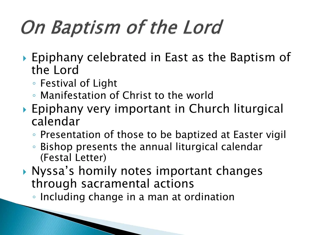 epiphany celebrated in east as the baptism