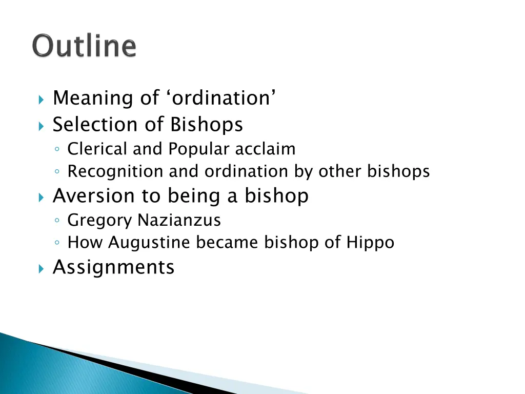 meaning of ordination selection of bishops