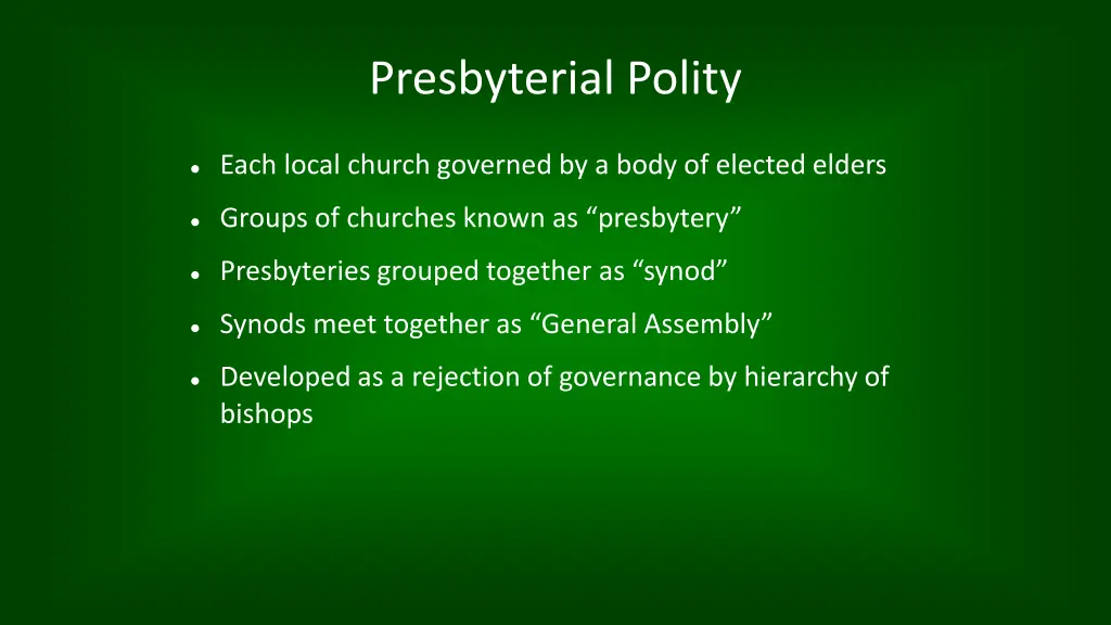 presbyterial polity