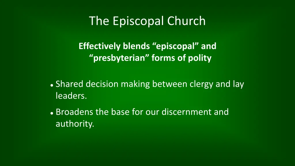 the episcopal church