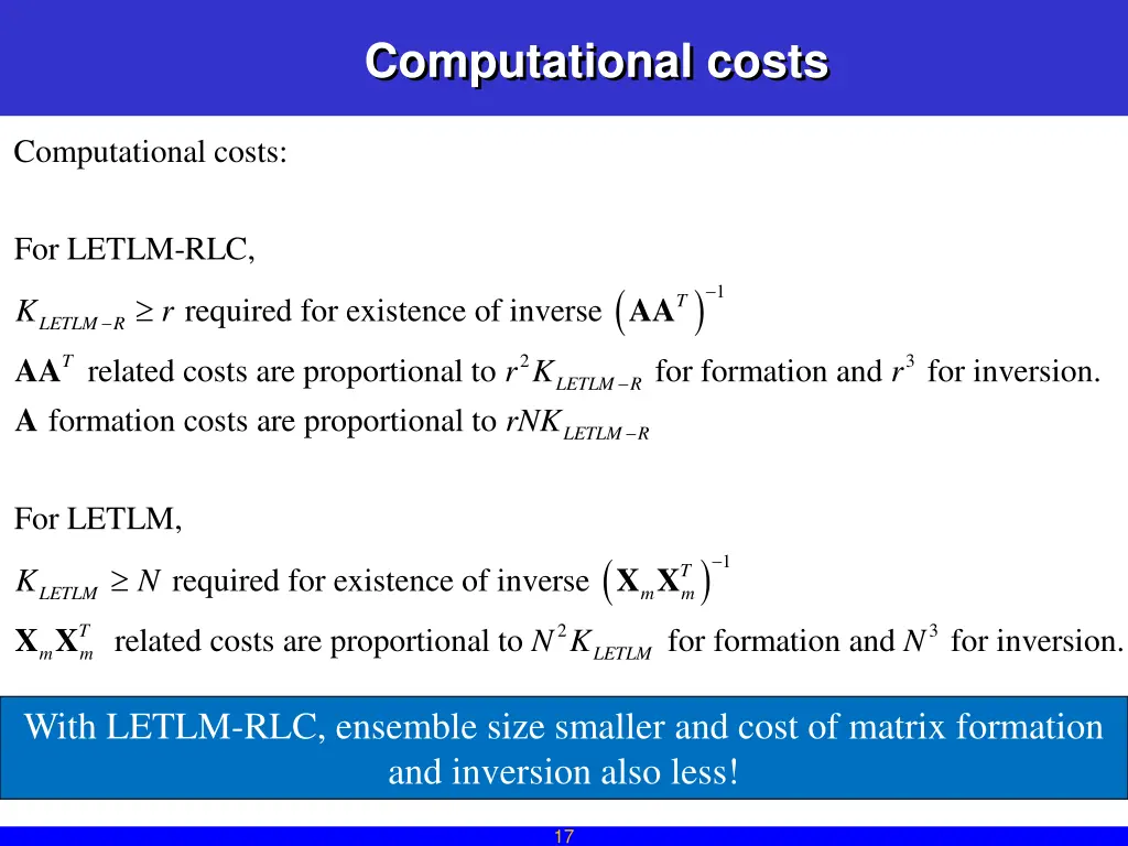 computational costs