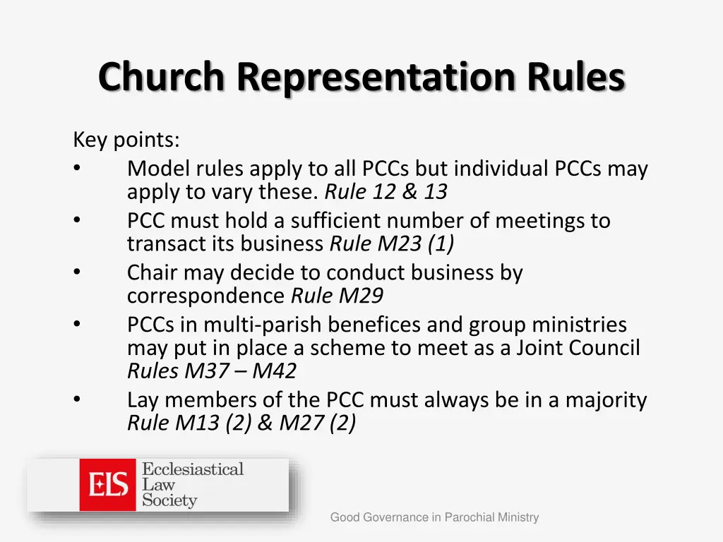 church representation rules 3