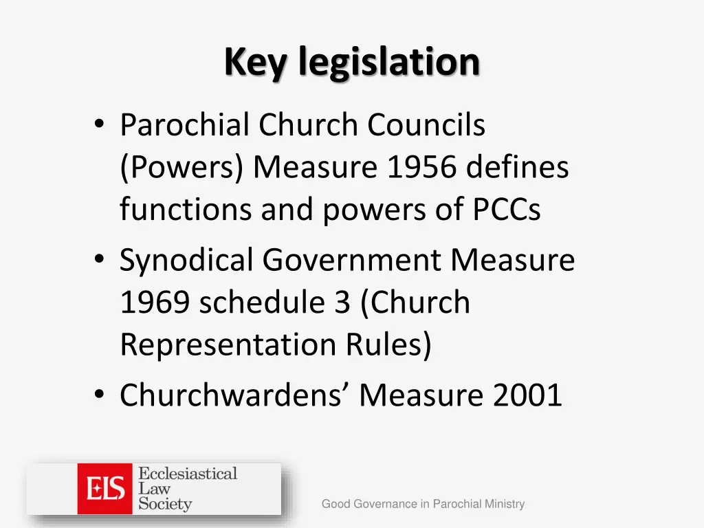 key legislation