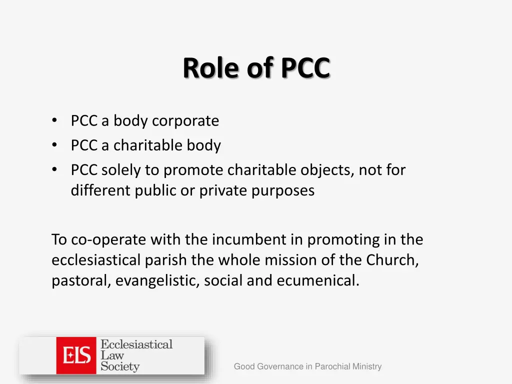 role of pcc