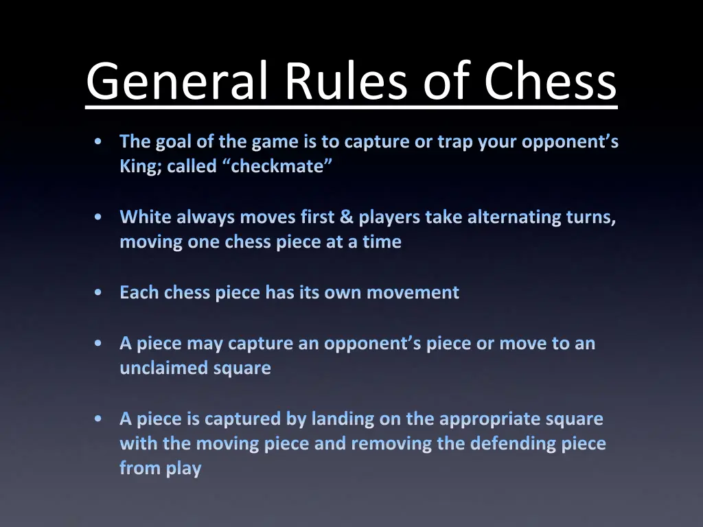 general rules of chess