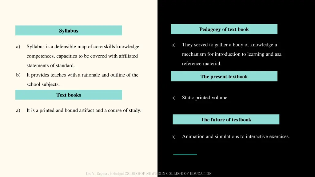 pedagogy of text book