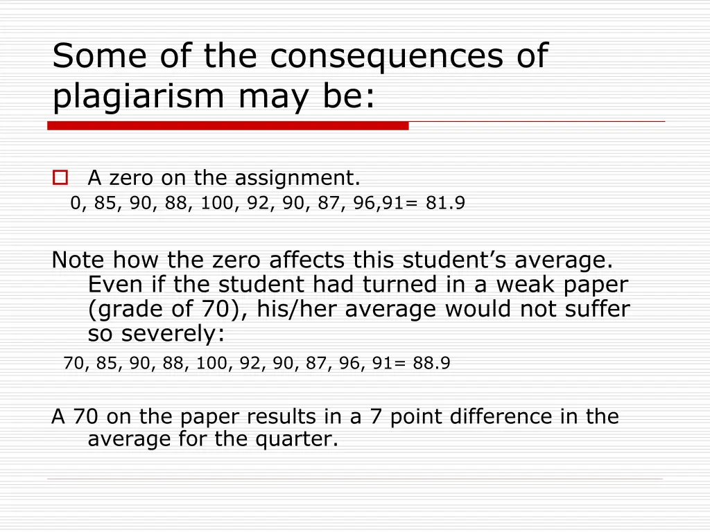 some of the consequences of plagiarism may be