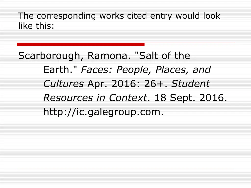 the corresponding works cited entry would look 4