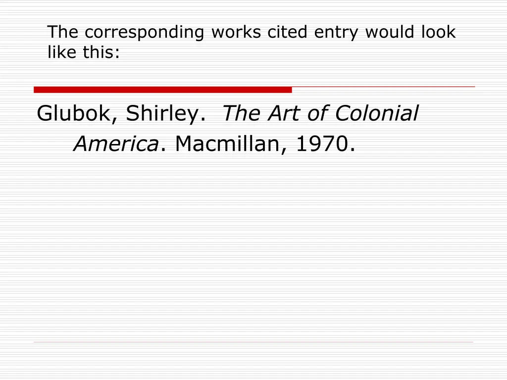 the corresponding works cited entry would look