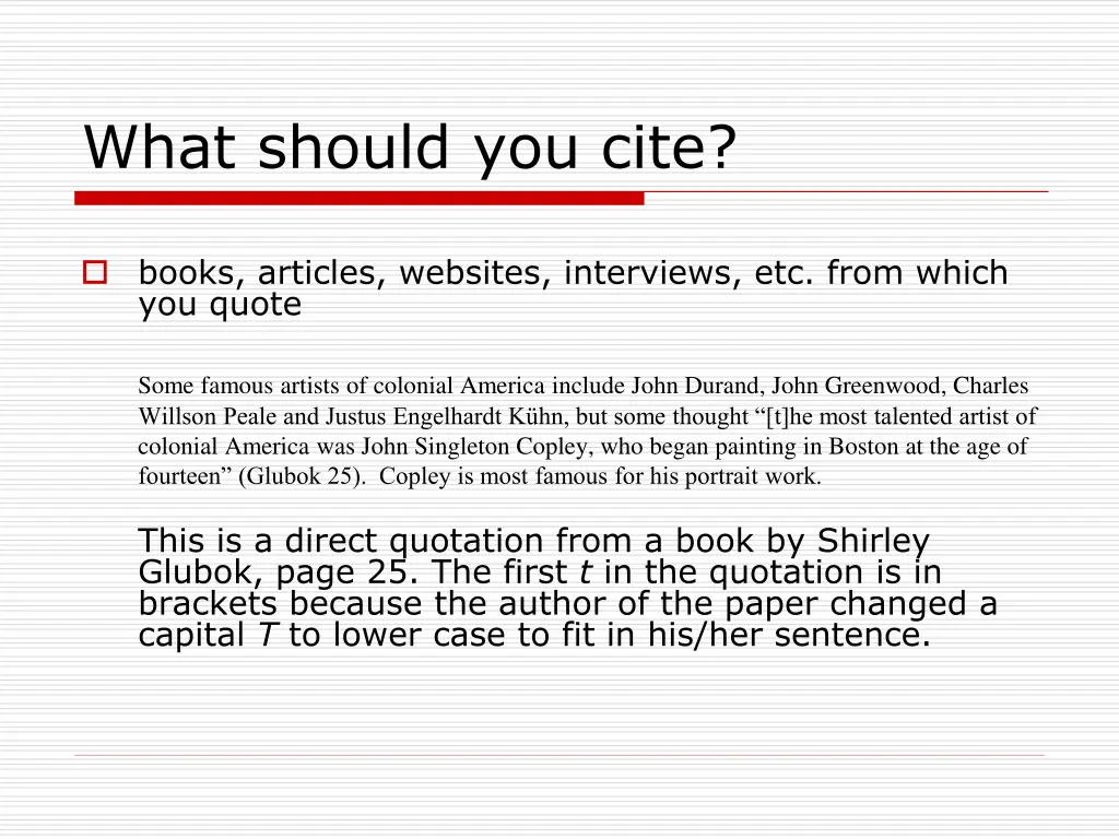 what should you cite