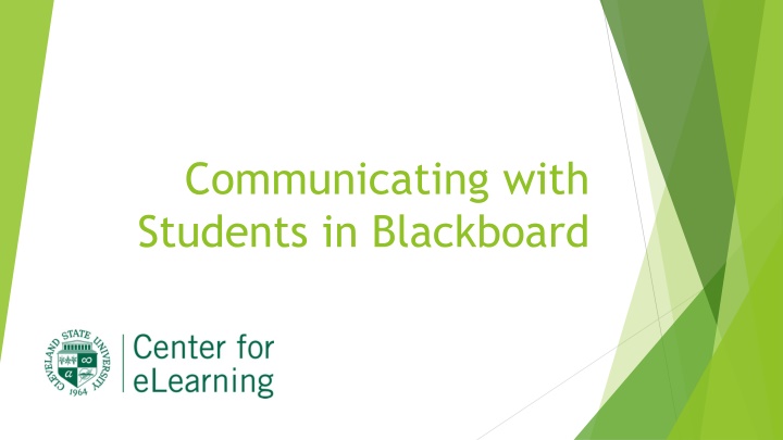 communicating with students in blackboard