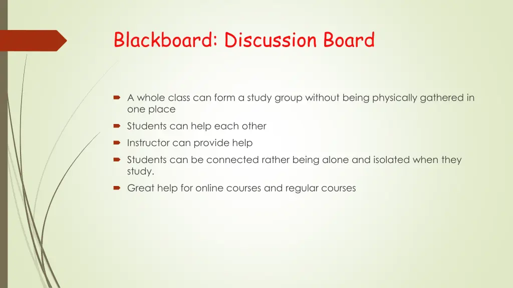 blackboard discussion board