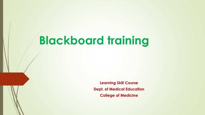 blackboard training