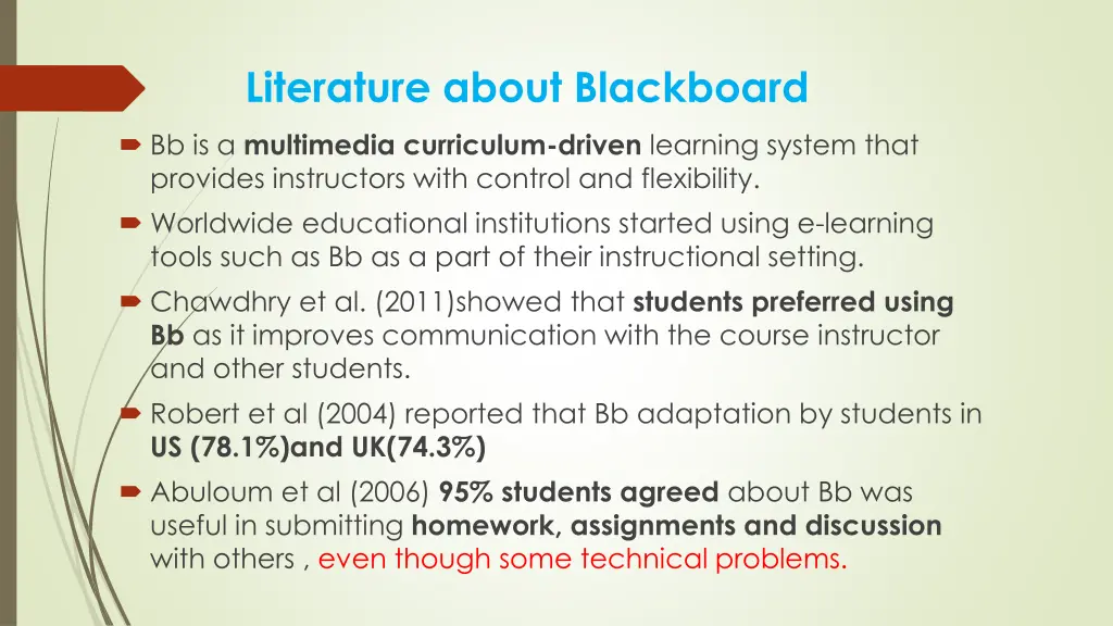 literature about blackboard