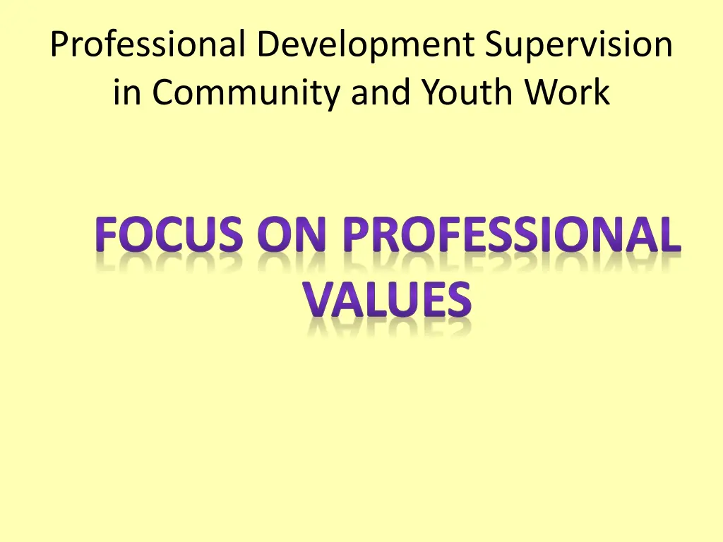 professional development supervision in community 1