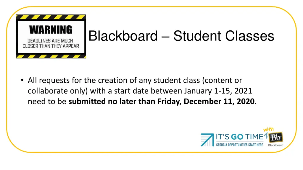 blackboard student classes