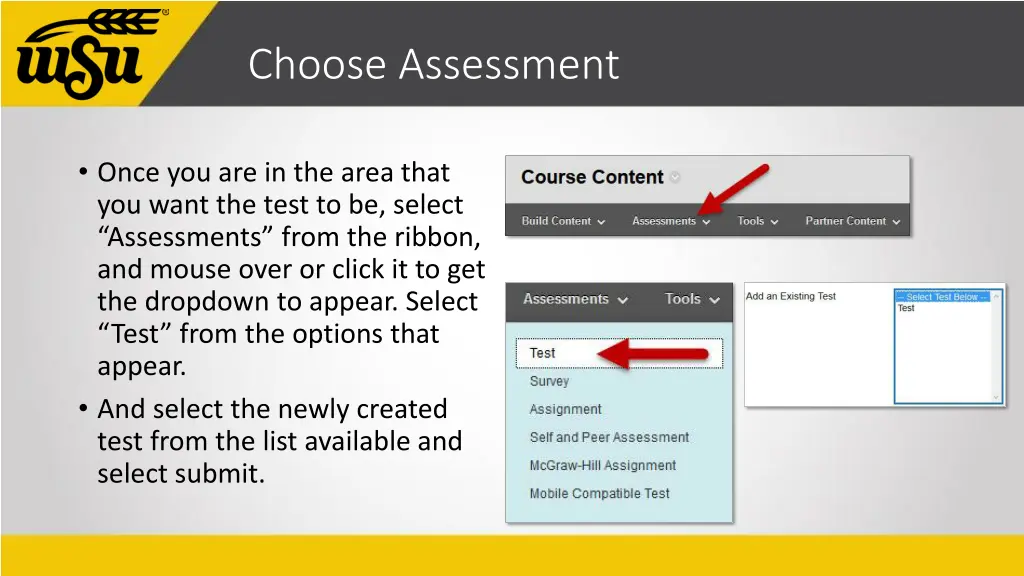 choose assessment