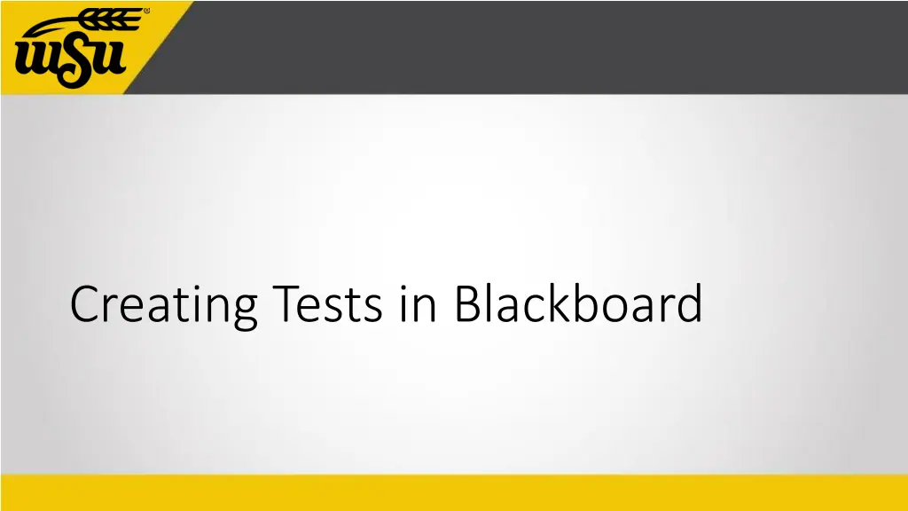 creating tests in blackboard