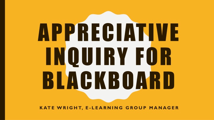 appreciative inquiry for blackboard