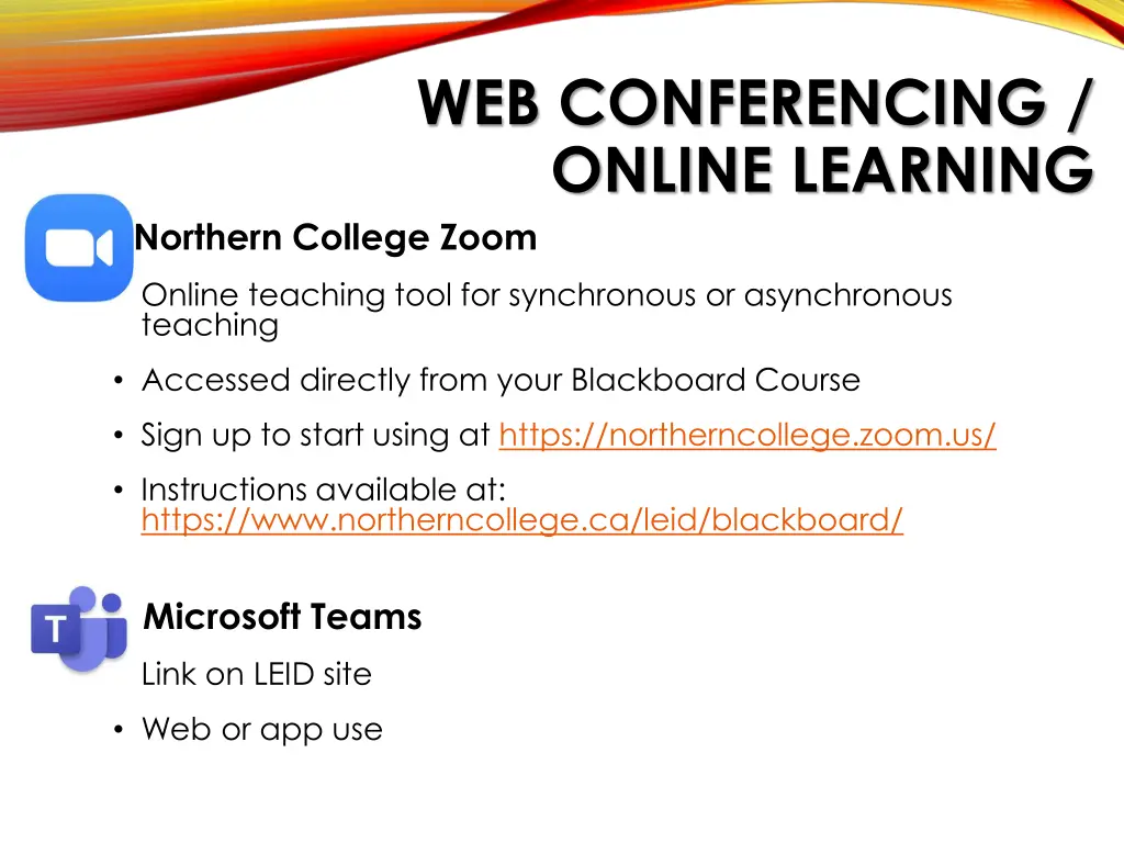 web conferencing online learning northern college