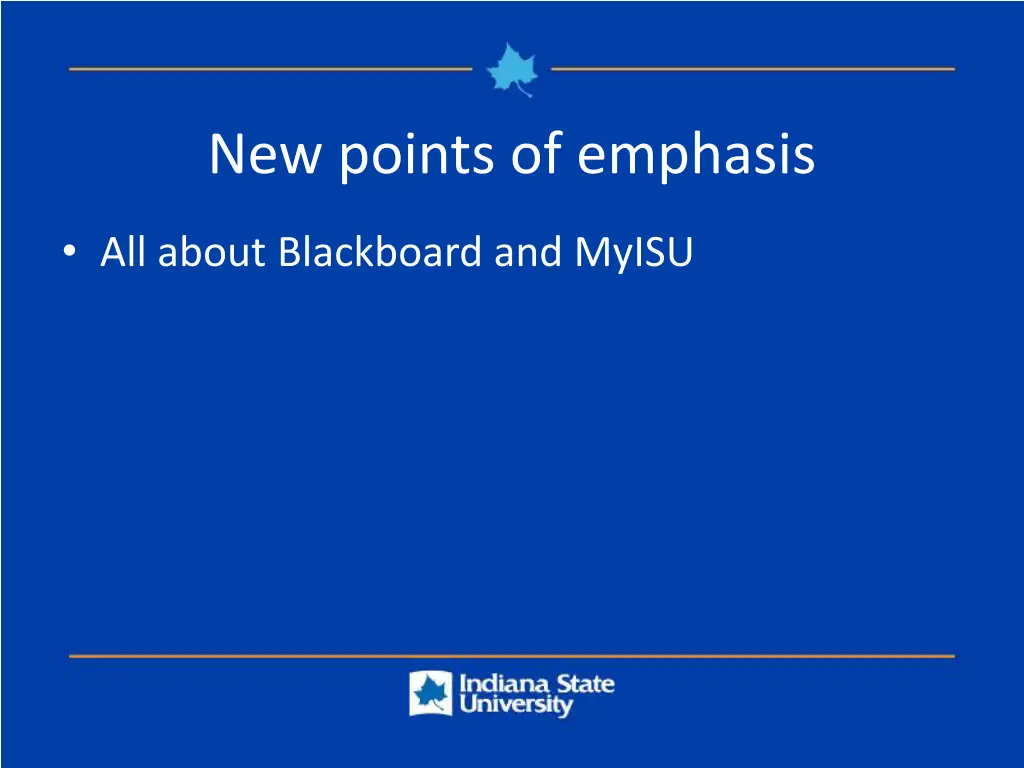 new points of emphasis