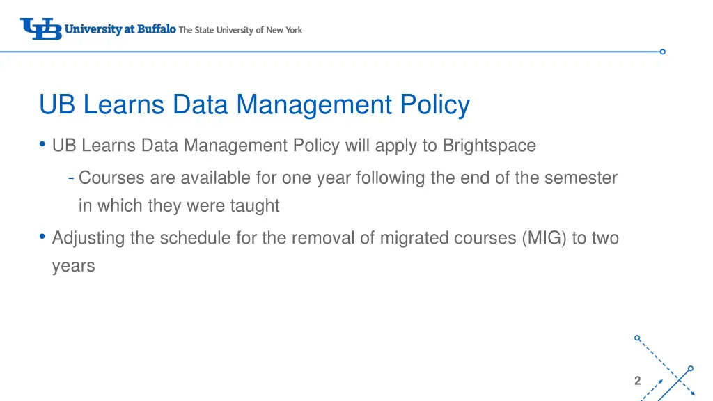 ub learns data management policy