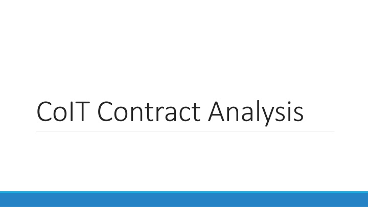 coit contract analysis