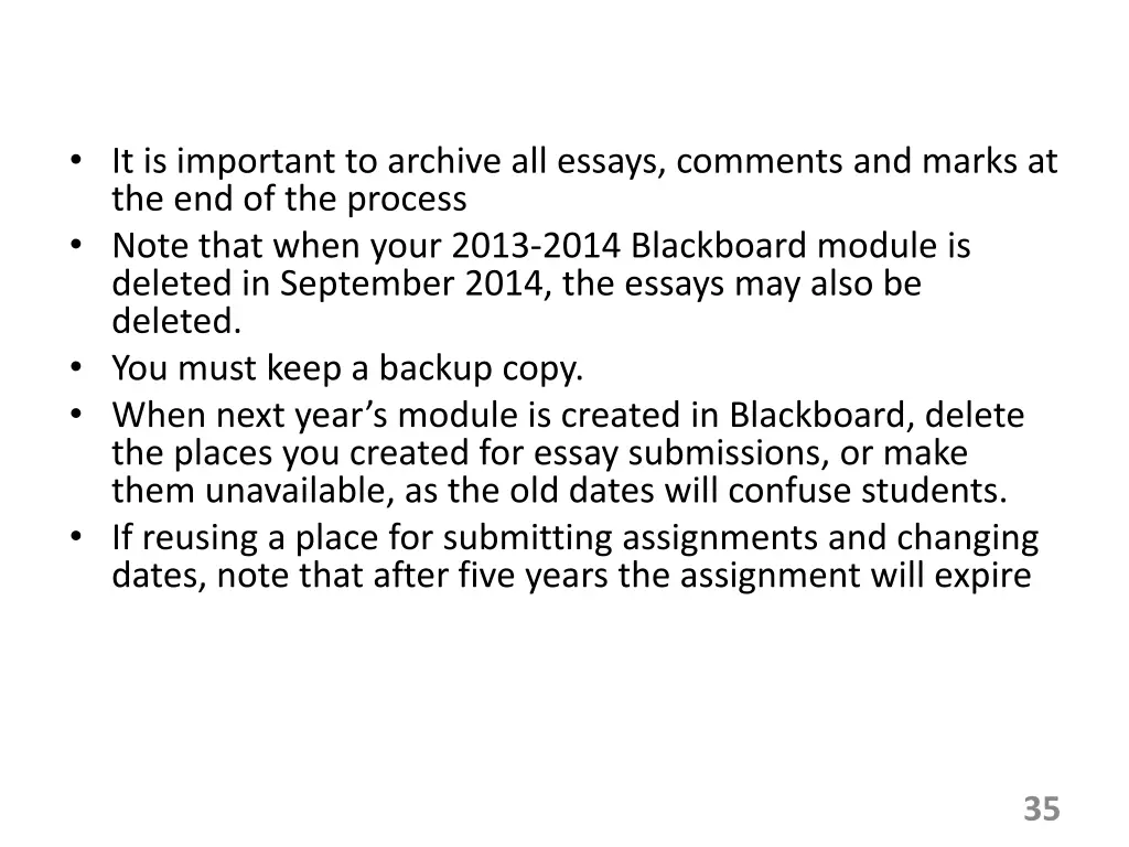 it is important to archive all essays comments