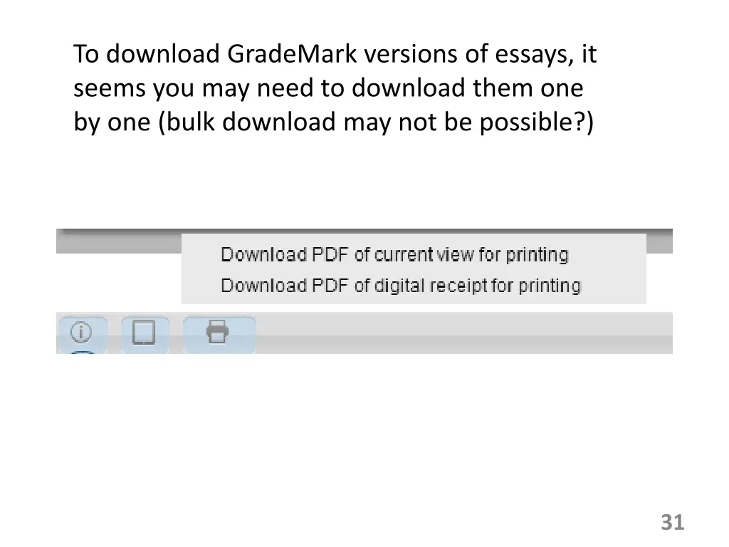 to download grademark versions of essays it seems