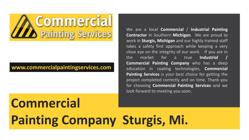 we are a local commercial industrial painting