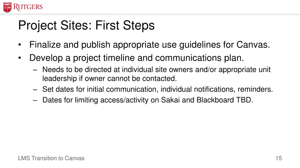 project sites first steps 1