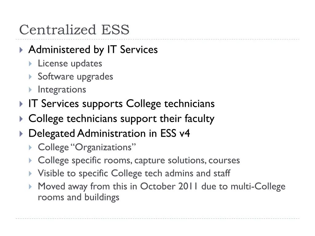 centralized ess